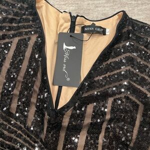 Black sequin dress